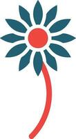 Flower Glyph Two Color Icon For Personal And Commercial Use. vector