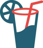 Lemonade Glyph Two Color Icon For Personal And Commercial Use. vector