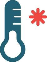 Cold Glyph Two Color Icon For Personal And Commercial Use. vector