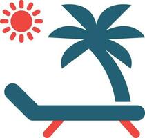 Summer Glyph Two Color Icon For Personal And Commercial Use. vector