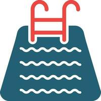 Swimming Pool Glyph Two Color Icon For Personal And Commercial Use. vector