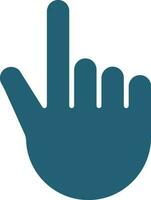 Raised Finger Glyph Two Color Icon For Personal And Commercial Use. vector