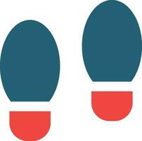 Footprint Glyph Two Color Icon For Personal And Commercial Use. vector