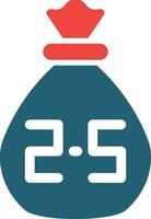 Zakat Glyph Two Color Icon For Personal And Commercial Use. vector