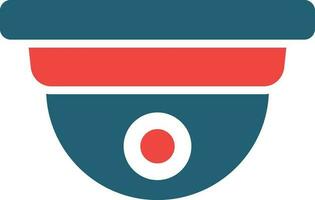 Security Camera Glyph Two Color Icon For Personal And Commercial Use. vector