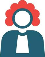 Judge Glyph Two Color Icon For Personal And Commercial Use. vector