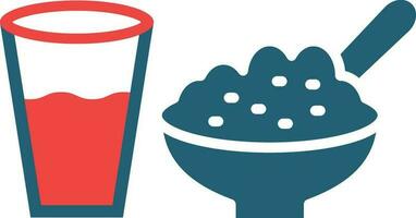 Sehri Glyph Two Color Icon For Personal And Commercial Use. vector