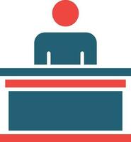 Panel of judges Glyph Two Color Icon For Personal And Commercial Use. vector