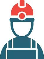 Builder Glyph Two Color Icon For Personal And Commercial Use. vector