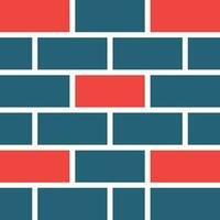 Brick Glyph Two Color Icon For Personal And Commercial Use. vector