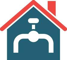 Water Supply Glyph Two Color Icon For Personal And Commercial Use. vector