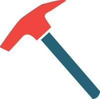Hammer Glyph Two Color Icon For Personal And Commercial Use. vector