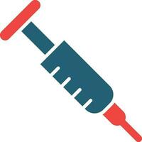 Syringe Glyph Two Color Icon For Personal And Commercial Use. vector