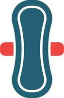 Sanitary Towel Glyph Two Color Icon For Personal And Commercial Use. vector