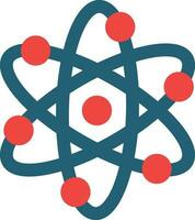 Atom Glyph Two Color Icon For Personal And Commercial Use. vector