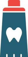 Toothpaste Glyph Two Color Icon For Personal And Commercial Use. vector