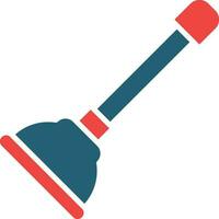 Plunger Glyph Two Color Icon For Personal And Commercial Use. vector