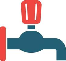 Water Tap Glyph Two Color Icon For Personal And Commercial Use. vector