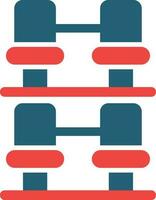 Stadium Seating Glyph Two Color Icon For Personal And Commercial Use. vector