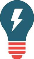 Energy Efficiency Glyph Two Color Icon For Personal And Commercial Use. vector