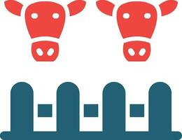 Livestock Farming Glyph Two Color Icon For Personal And Commercial Use. vector