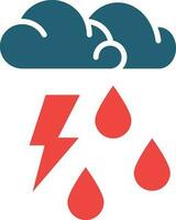 Extreme Weather Glyph Two Color Icon For Personal And Commercial Use. vector