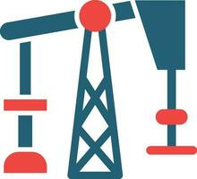 Fossil Fuel Glyph Two Color Icon For Personal And Commercial Use. vector