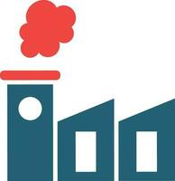 Factory Glyph Two Color Icon For Personal And Commercial Use. vector