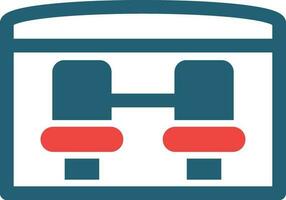 Bench Glyph Two Color Icon For Personal And Commercial Use. vector