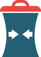 Waste Reduction Glyph Two Color Icon For Personal And Commercial Use. vector