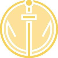 Anchor icon isolated on a white background. Vector illustration.