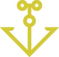 Anchor icon isolated on a white background. Vector illustration.