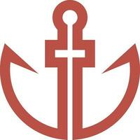 Anchor icon isolated on a white background. Vector illustration.