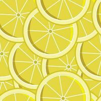 Vector seamless pattern with lemon slices. Wallpaper, background, paper or textile print