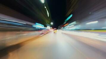 hyperlapse veloce movimento a il notte strade, Chiang Rai, Tailandia video