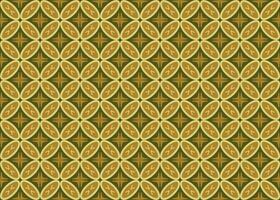 Seamless design of Indonesian batik pattern named Kawung.  Javanese batik texture. vector