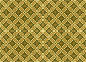 Seamless design of Indonesian batik pattern named Kawung.  Javanese batik texture. vector