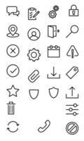 Interface Essential Related Vector Line Icons Simple Set. Contains Icons like Weather, Arrow, Edit, Align, Lock and many more. Used For Web, mobile, UIUX. 48 px