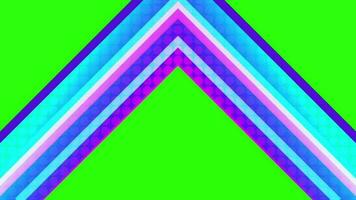 Grün Formen und glühend Neon- Farbe Linien. abstrakt Hintergrund mit Bewegung Grafik. video