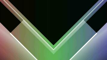 Green shapes and Glowing neon color lines. Abstract background with motion graphic. video