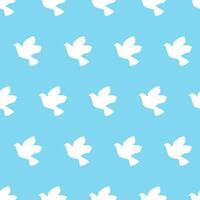 White doves, seamless pattern, vector. vector