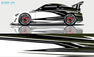 sport car decal wrap design vector