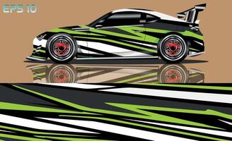 sport car decal wrap design vector