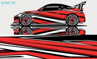 sport car decal wrap design vector