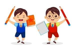 Kids Back to School Vector Illustration