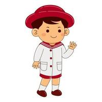 kids wear japan school uniform vector