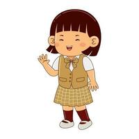 kids wear japan school uniform vector