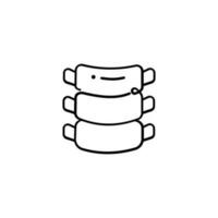 Ribs Line Style Icon Design vector