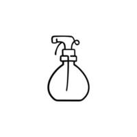 Rounded Sprayer Line Style Icon Design vector