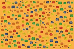 Halloween pumpkin colorful seamless tiling pattern on solid background vector